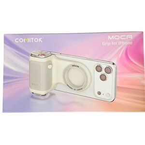 COMITOK MOCA Magnetic Camera Grip for iPhone Bluetooth Remote White MagSafe New